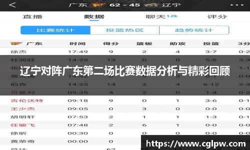 辽宁对阵广东第二场比赛数据分析与精彩回顾